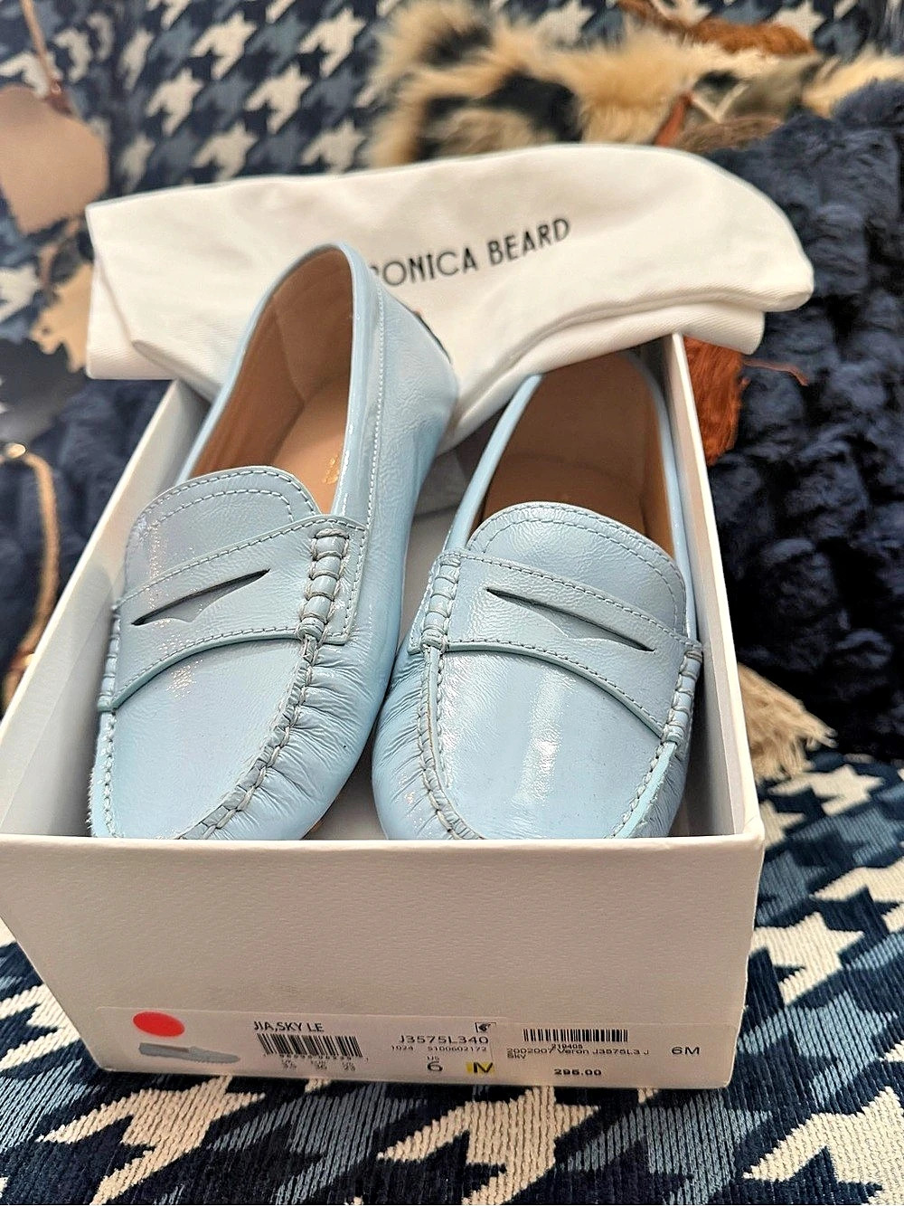 Veronica Beard Jia Sky Lo Women's Blue Loafers US 6M NWT